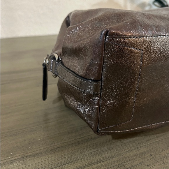 Coach Julia Metallic Bronze Shoulder Bag - Picture 7 of 10